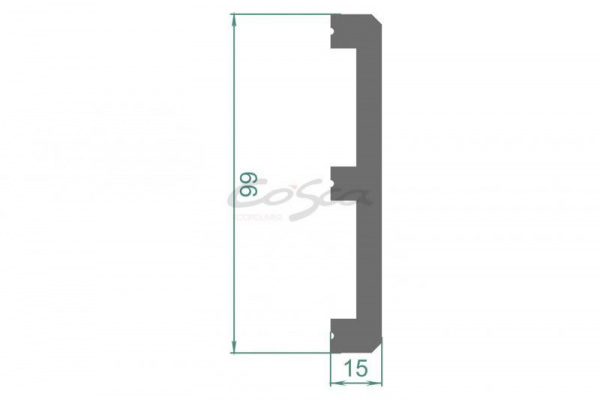 Напольный плинтус Cosca PX12, 99х15